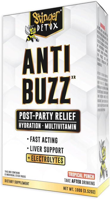 Anti-Buzz Drink Mix | Post-Celebration Relief, Hydration & Multivitamin | 6-Pack