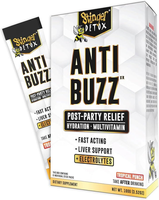 Anti-Buzz Drink Mix | Post-Celebration Relief, Hydration & Multivitamin | 6-Pack